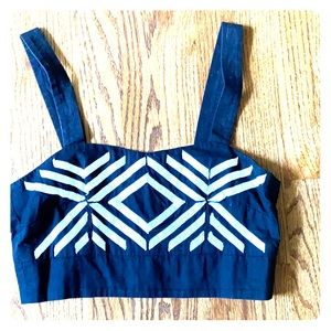 H&M, black and white, crop top. Size 8.